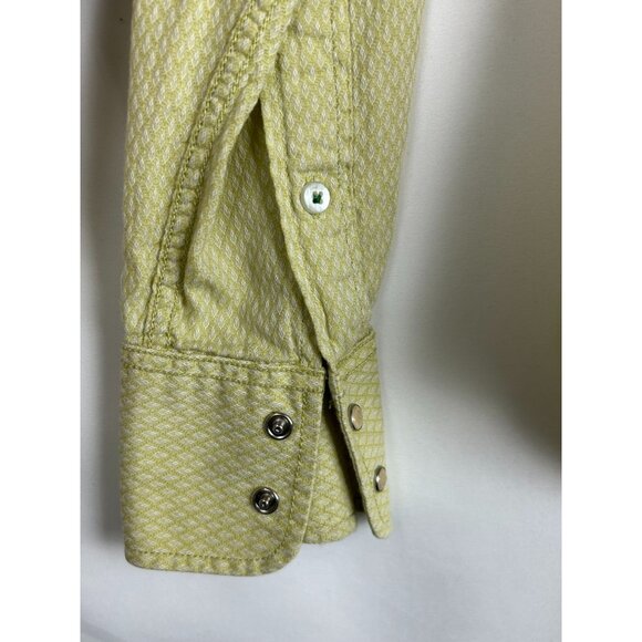 Diesel Mens Long Sleeve Shirt Size Large Green Diamond Pattern - Picture 7 of 9